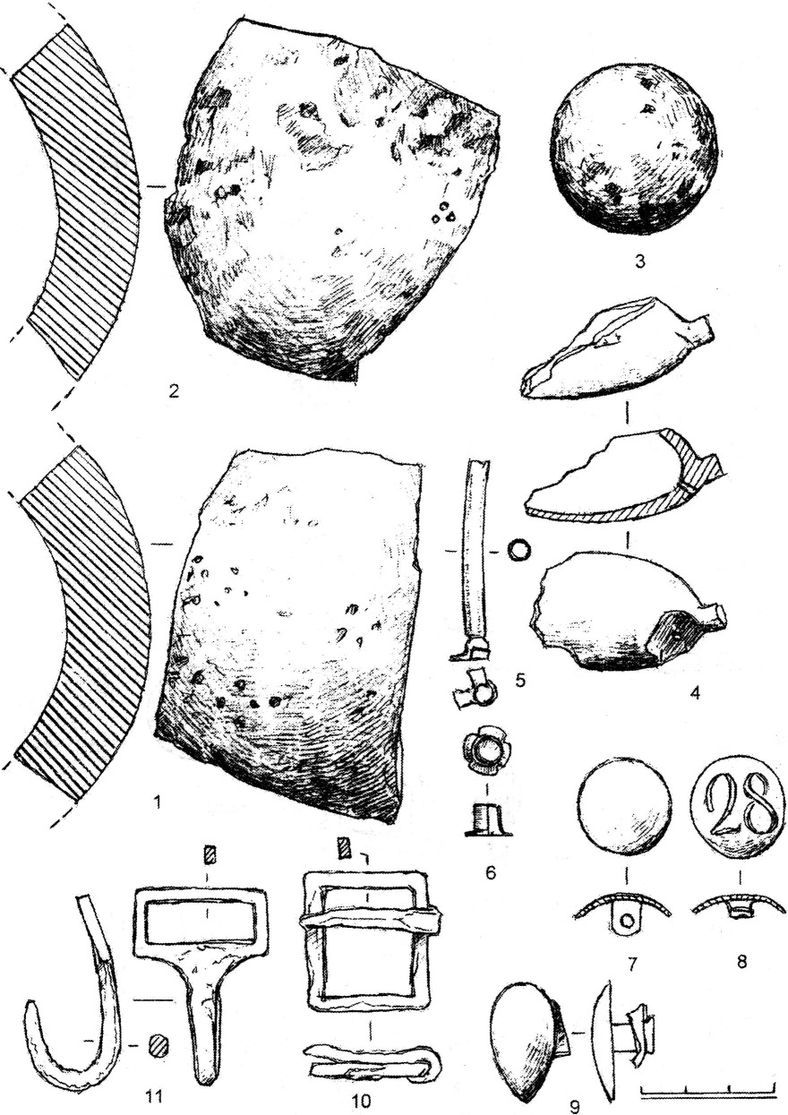 Рис. 5. Поле Альминского сражения. Площадь № 5. Находки Рис. 5. Поле Альминского сражения. Площадь № 5. Находки