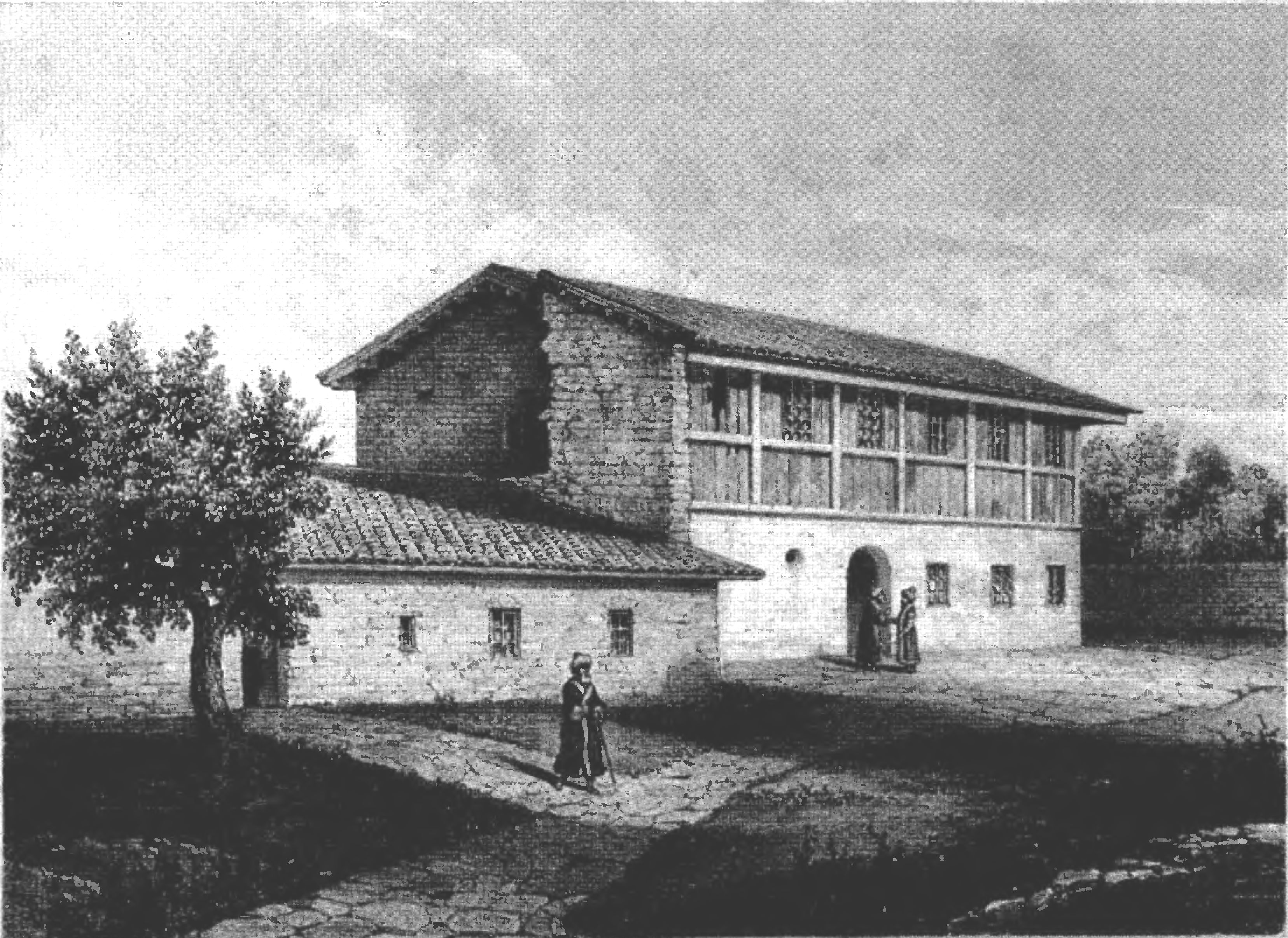 Каффинская синагога 1309 года (из альбома Э. де Вильнёва) Каффинская синагога 1309 года (из альбома Э. де Вильнёва)