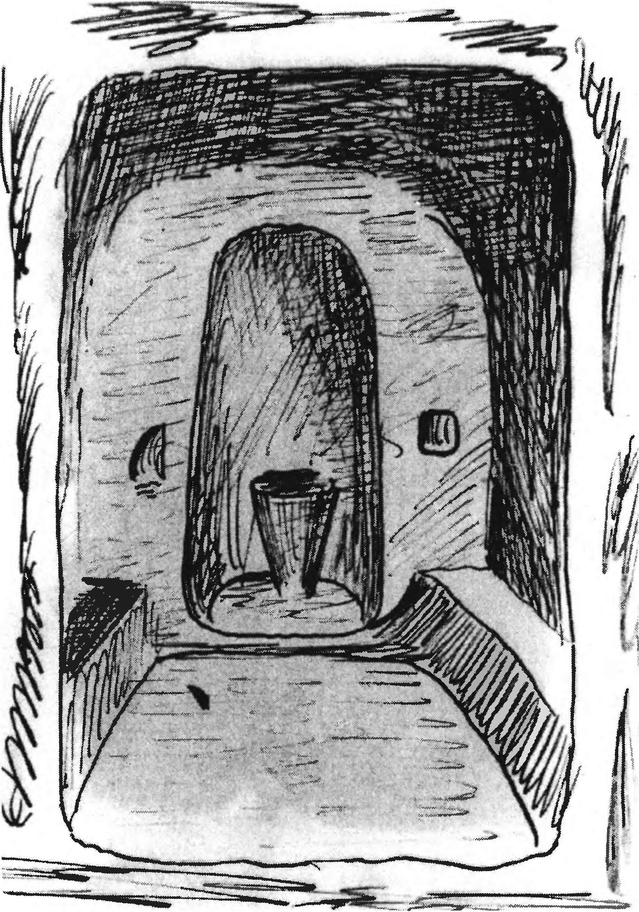Рис. 160. Эски-Кермен. «Судилище». Рисунок часовни но Г. Караулову Рис. 160. Эски-Кермен. «Судилище». Рисунок часовни но Г. Караулову