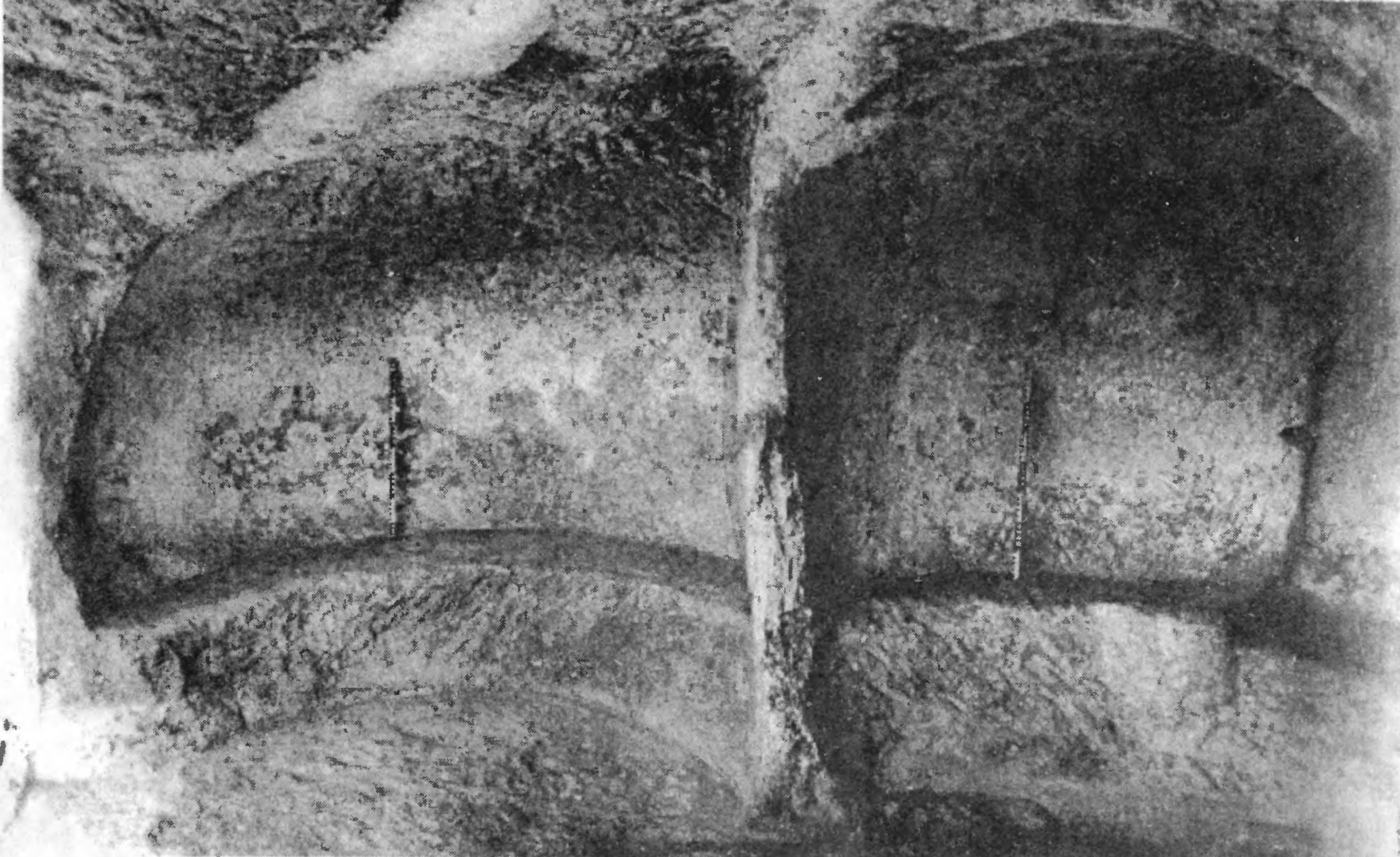 Рис. 166. Эски-Кермен. «Большой пещерный храм». Северо-восточная часть Рис. 166. Эски-Кермен. «Большой пещерный храм». Северо-восточная часть