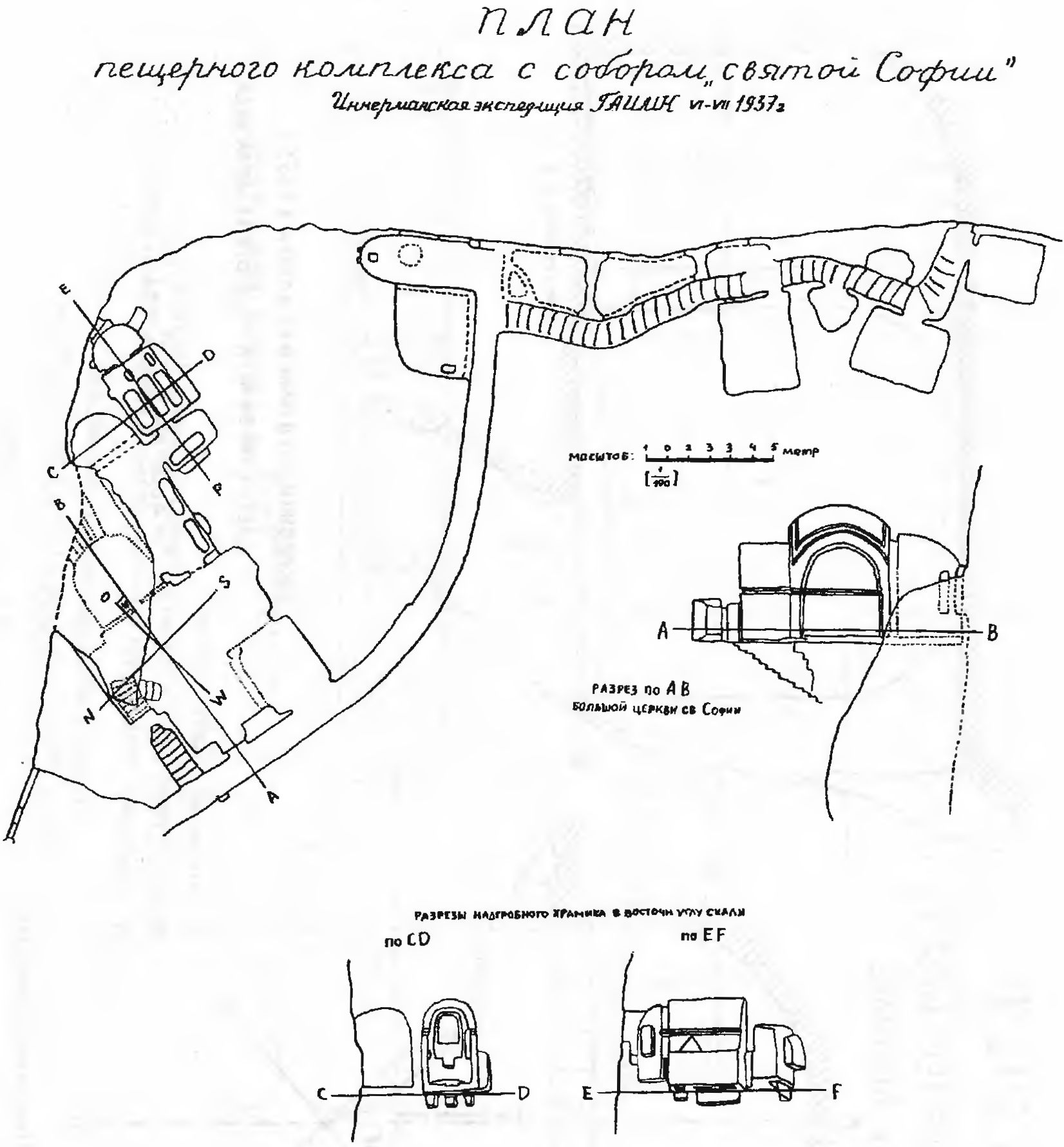 Рис. 19. Инкерман. Монастырь св. Софии по материалам Инкерманской экспедиции Рис. 19. Инкерман. Монастырь св. Софии по материалам Инкерманской экспедиции