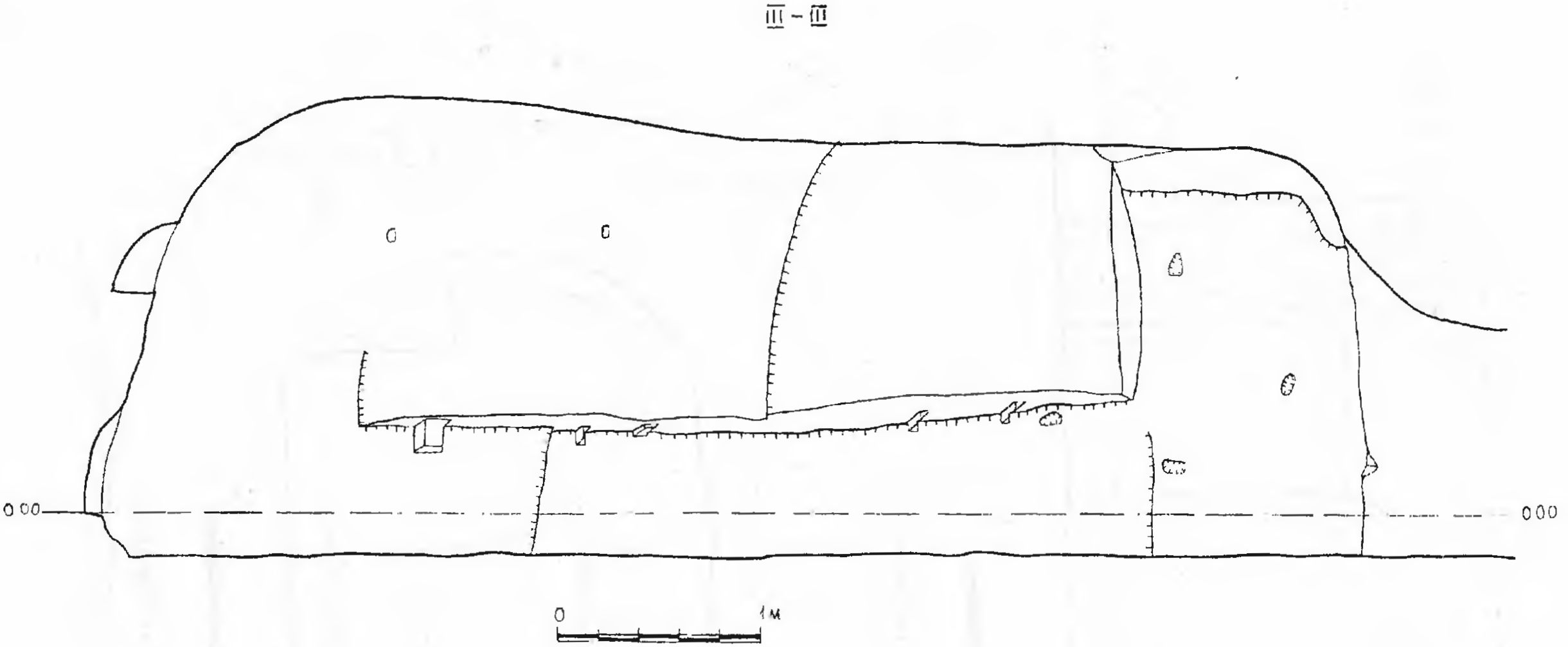 Рис. 34. Инкерман. «Жилище архимандрита». Разрез III—III Рис. 34. Инкерман. «Жилище архимандрита». Разрез III—III