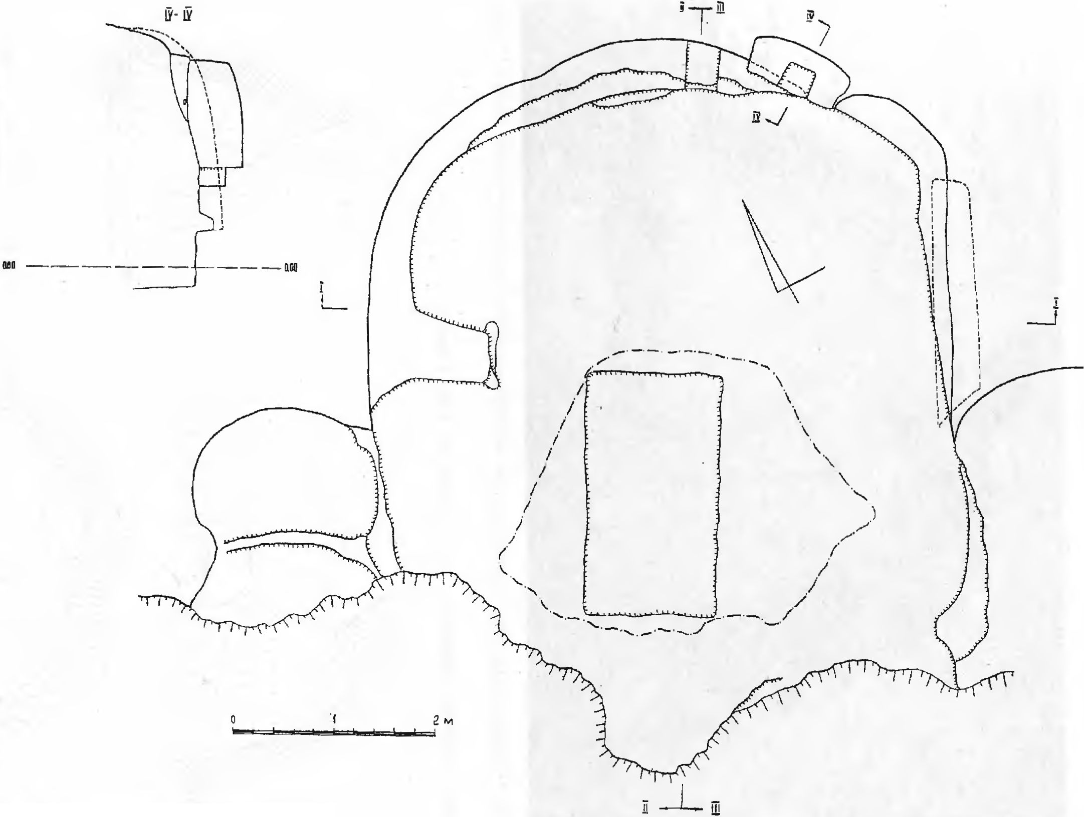 Рис. 56. Инкерман. Загайтанская скала. Церковь № 43. План Рис. 56. Инкерман. Загайтанская скала. Церковь № 43. План