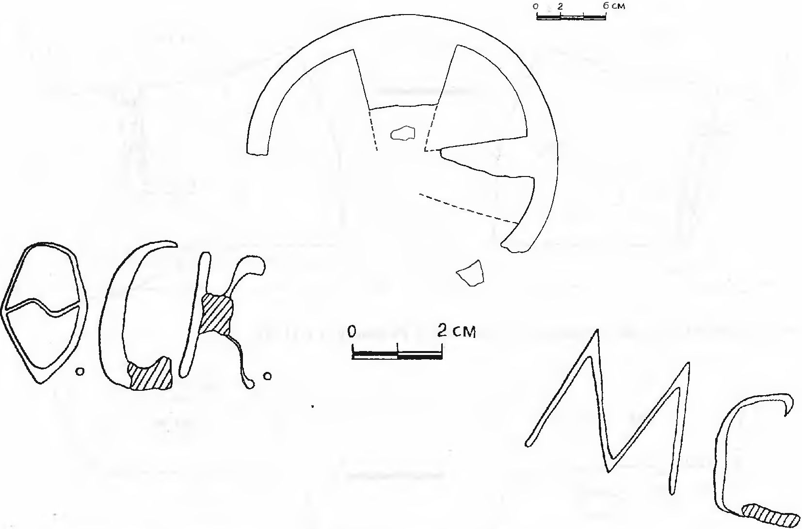 Рис. 68. Инкерман. Загайтанская скала. Церковь № 5. Фрагменты креста и греческой надписи Рис. 68. Инкерман. Загайтанская скала. Церковь № 5. Фрагменты креста и греческой надписи