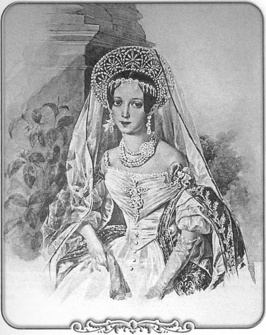 Анна Михайловна Раевская (Бороздина). 1839 год. С акварели В.И. Гау Анна Михайловна Раевская (Бороздина). 1839 год. С акварели В.И. Гау